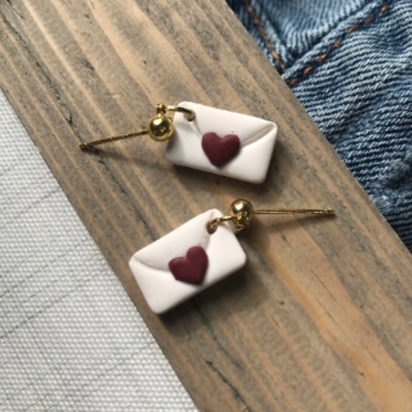 Mini Love Letter Dangle Earrings - Picture 1 of 1